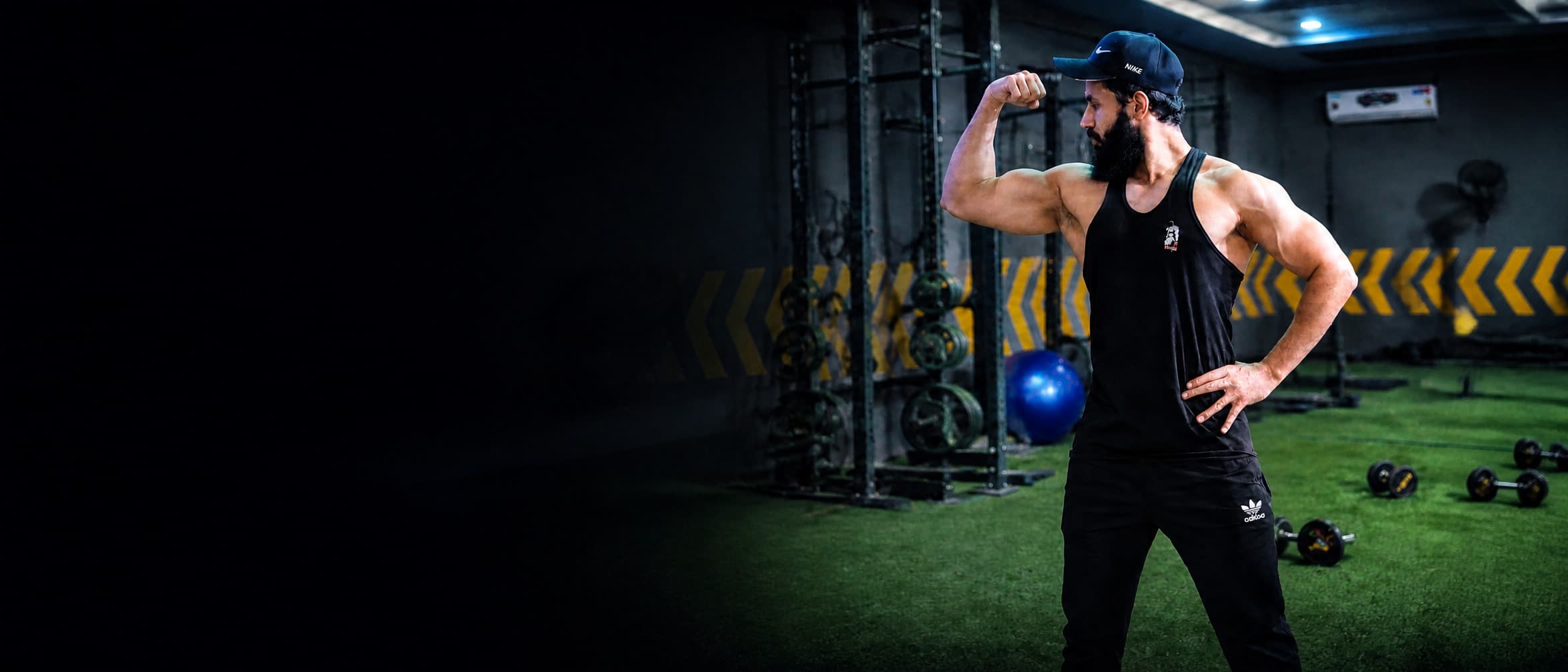 Athletic Wolf coach in the gym