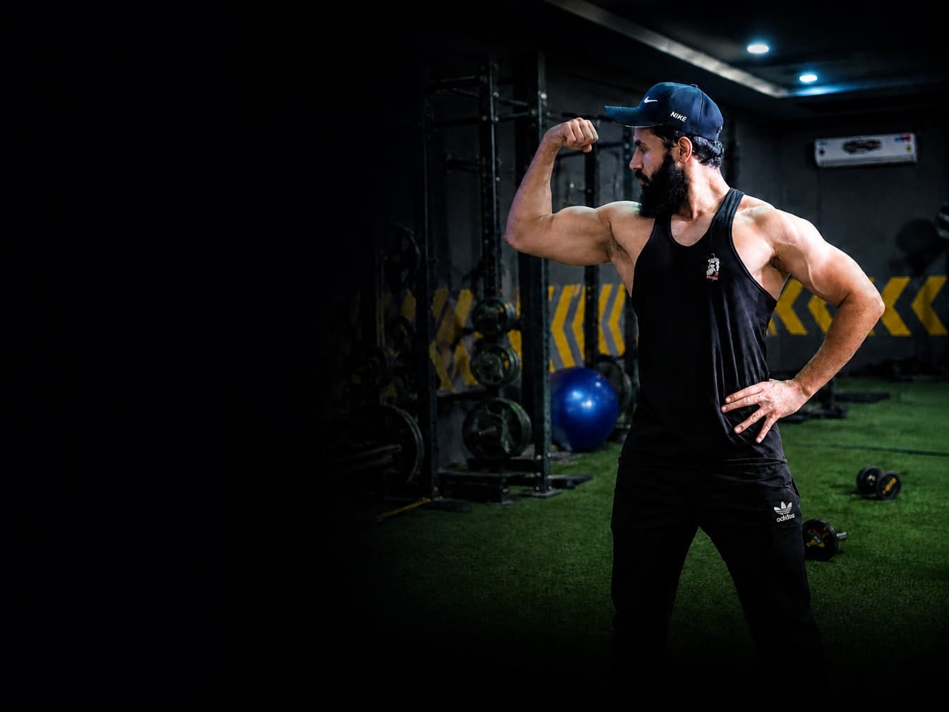 Athletic Wolf coach in the gym